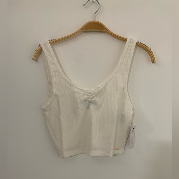 NEW VOLCOM LIVED IN LOUNGE CROPPED RIB TANK - STAR WHITE Size:S - Picture 4 of 9